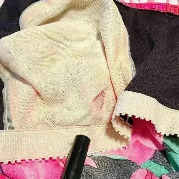 Vintage Sea Fair Beach Floral Side Tie One Piece Summer Swimsuit Skirt USA Small - Picture 9 of 10